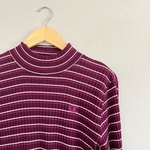Champion | NWT Purple Striped Long Sleeve Shirt